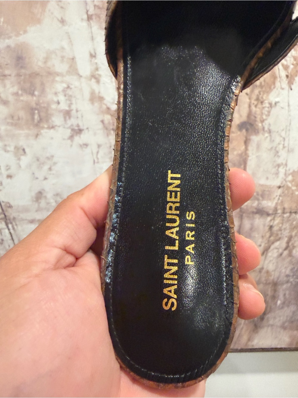 Authentic Yves Saint Laurent Bianca Knot Slides Python  Size 39.5 - Picture 4 of 16